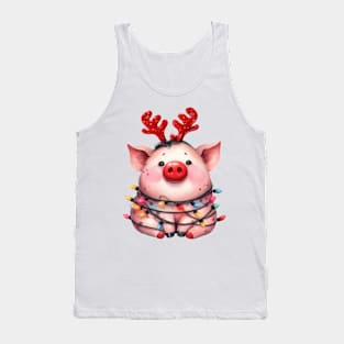 Christmas Red Nose Pig Tank Top